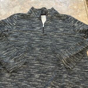 Croft & Barrow Men's Black and Gray Zip-Up Sweater